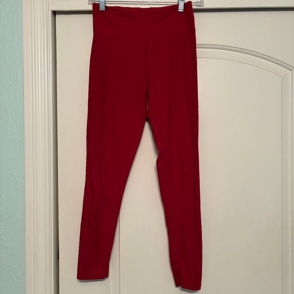 Red LuLaRoe Leggings